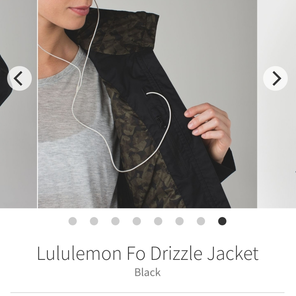 Lululemon Fo Drizzle Jacket Size 10